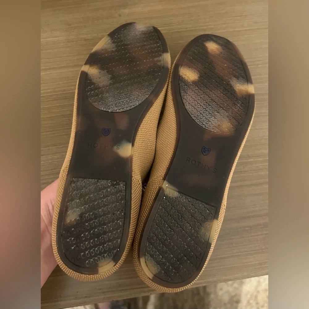 Rothy's women’s brand new Mary Jane in Wren color- Brown and Tan Flats size 9 - Picture 2 of 3